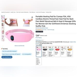 Portable Pink Heating Pad